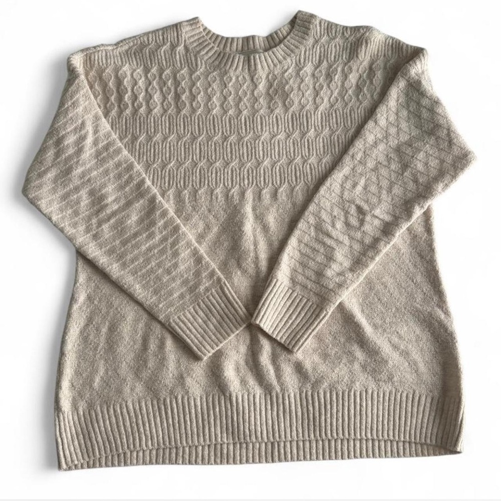 Christopher & Banks Cream Crew Neck Sweater